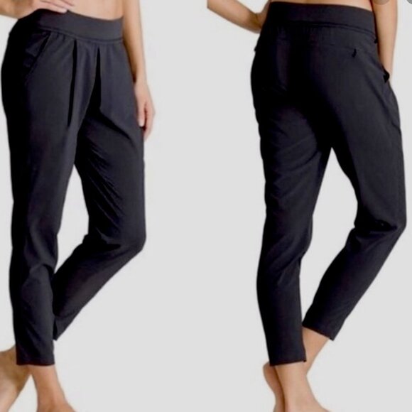 Athleta Interlude Lounge Ankle Pants Lightweight Black 983352 Women's 4 - Picture 1 of 11